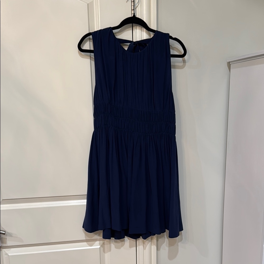 Joie Silk Navy Sleeveless Dress